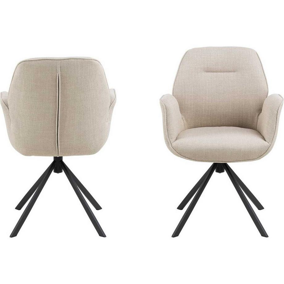 mutoni Esszimmerstuhl mit Armlehnen Aurora drehbar (1 Stück)  