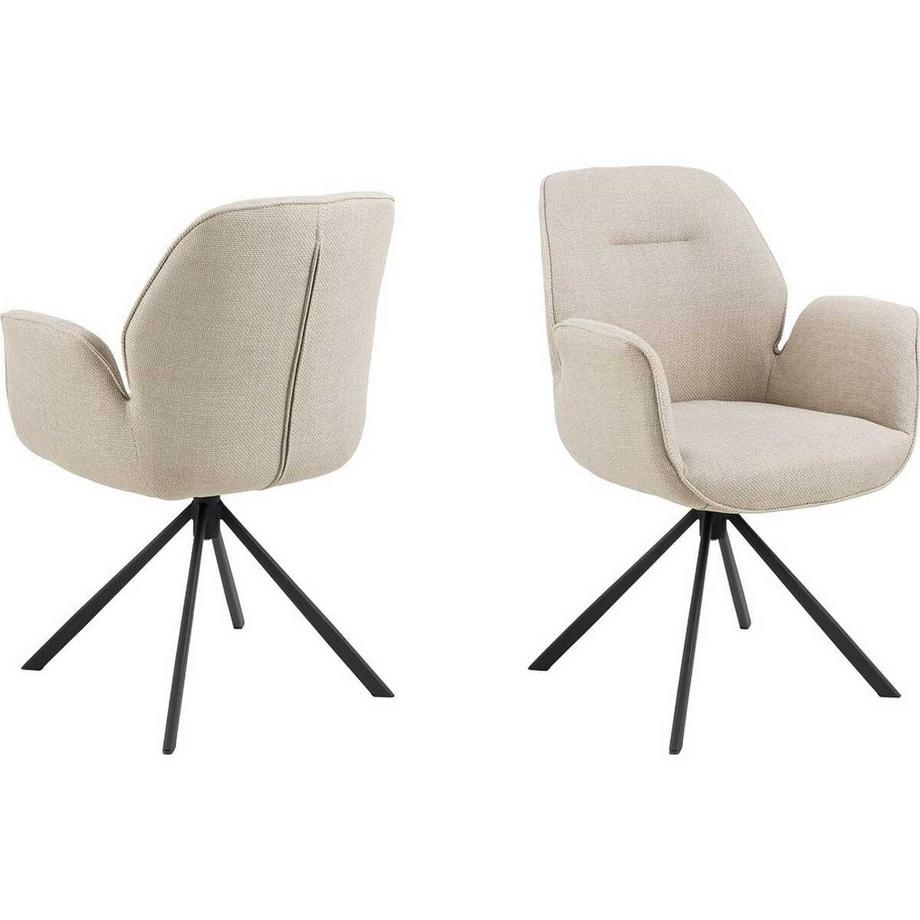 mutoni Esszimmerstuhl mit Armlehnen Aurora drehbar (1 Stück)  