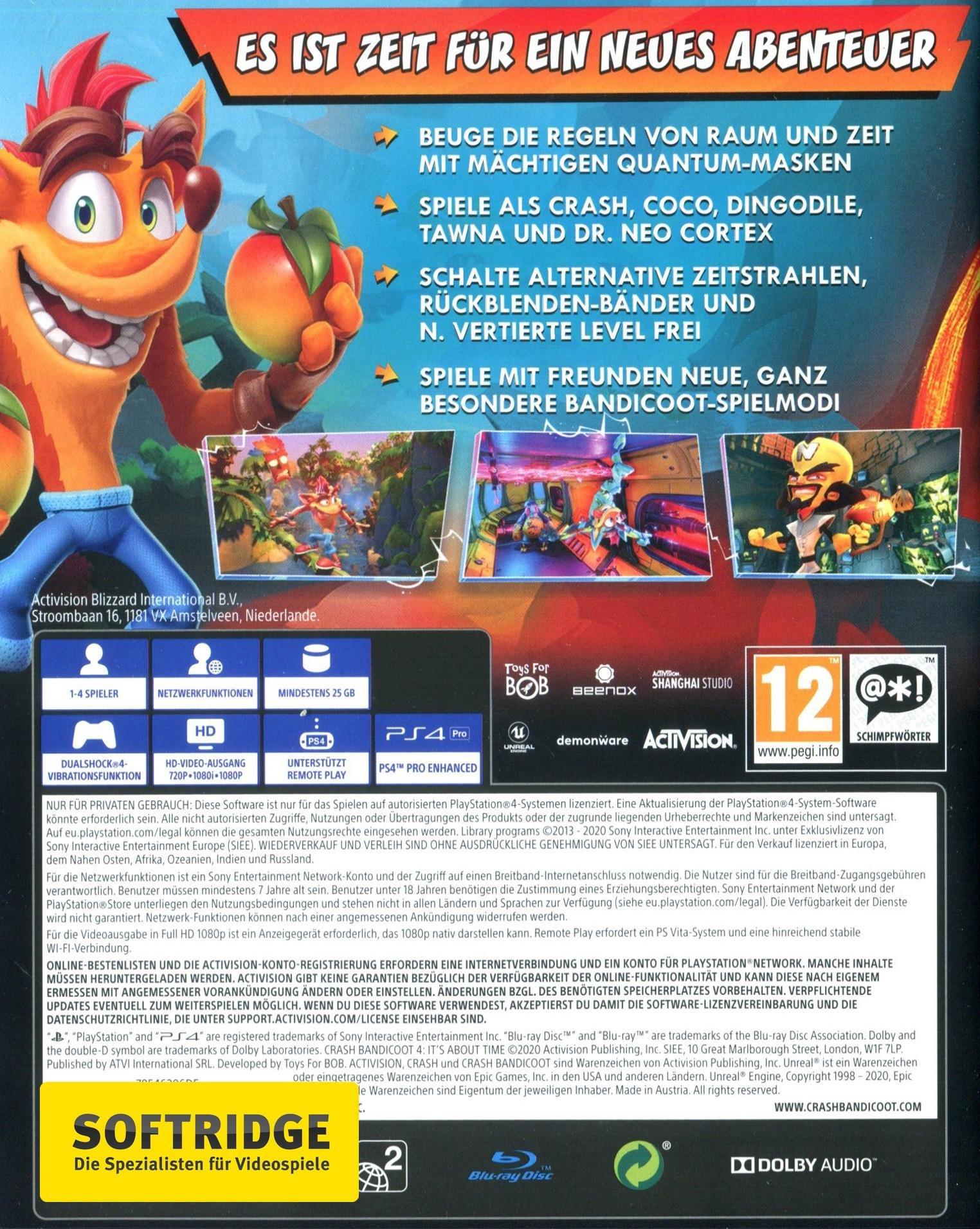 ACTIVISION BLIZZARD  Crash Bandicoot 4: It’s About Time 