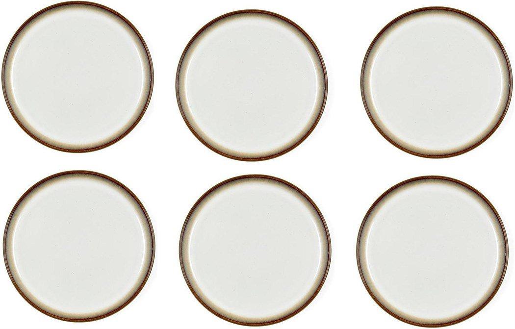 Bitz Dessertteller 21cm grau/creme 6 Stk., D: 21cm, H: 2cm, Stoneware  