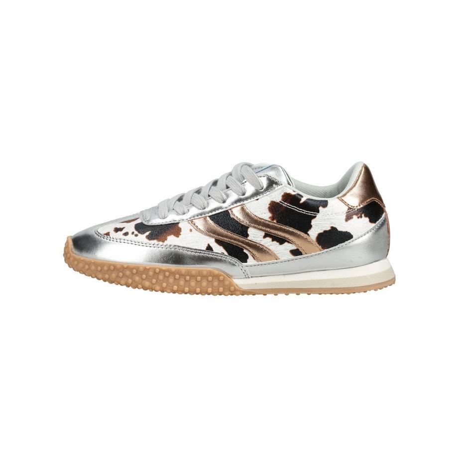 Gioseppo Cow Print Sneaker mit metallischen Akzenten  