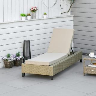 Outsunny Polyrattan Gartenliege  