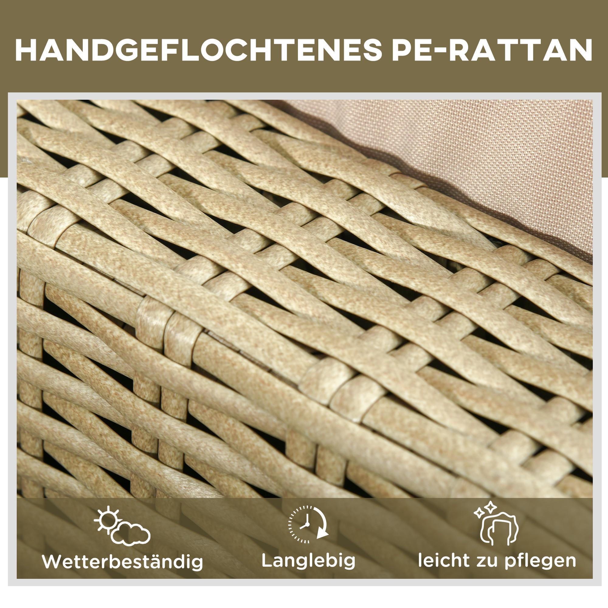 Outsunny Polyrattan Gartenliege  