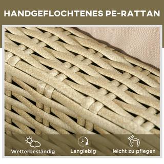 Outsunny Polyrattan Gartenliege  