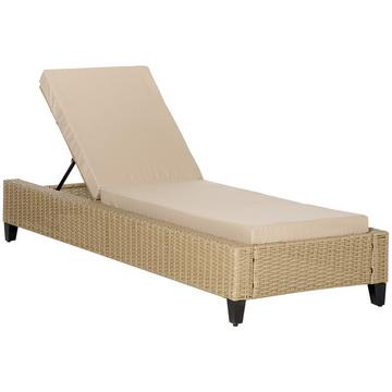 Chaise longue de jardin en polyrotin