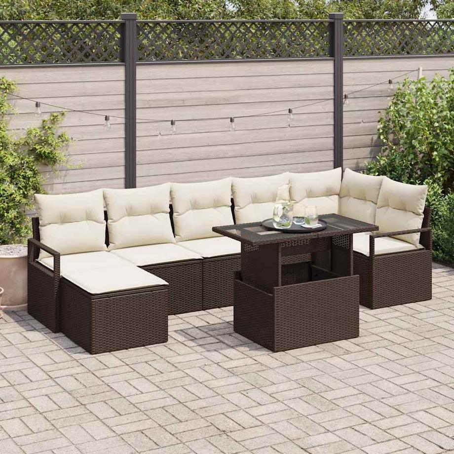 VidaXL Ensemble de canapé de jardin poly rattan  