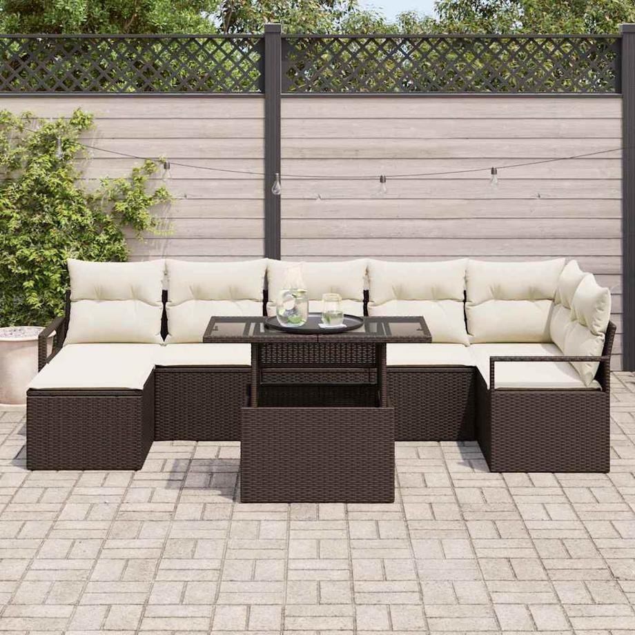 VidaXL Ensemble de canapé de jardin poly rattan  