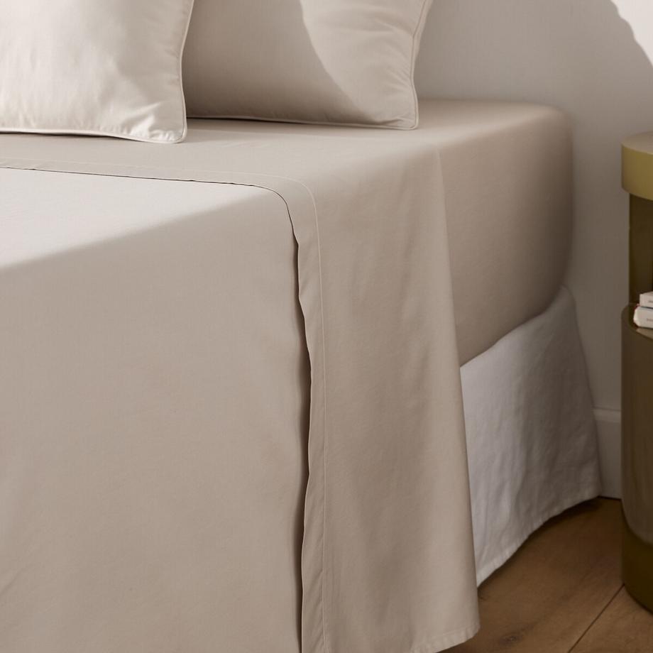 La Redoute Intérieurs  Unifarbenes Flachbettlaken aus Baumwollsatin 
