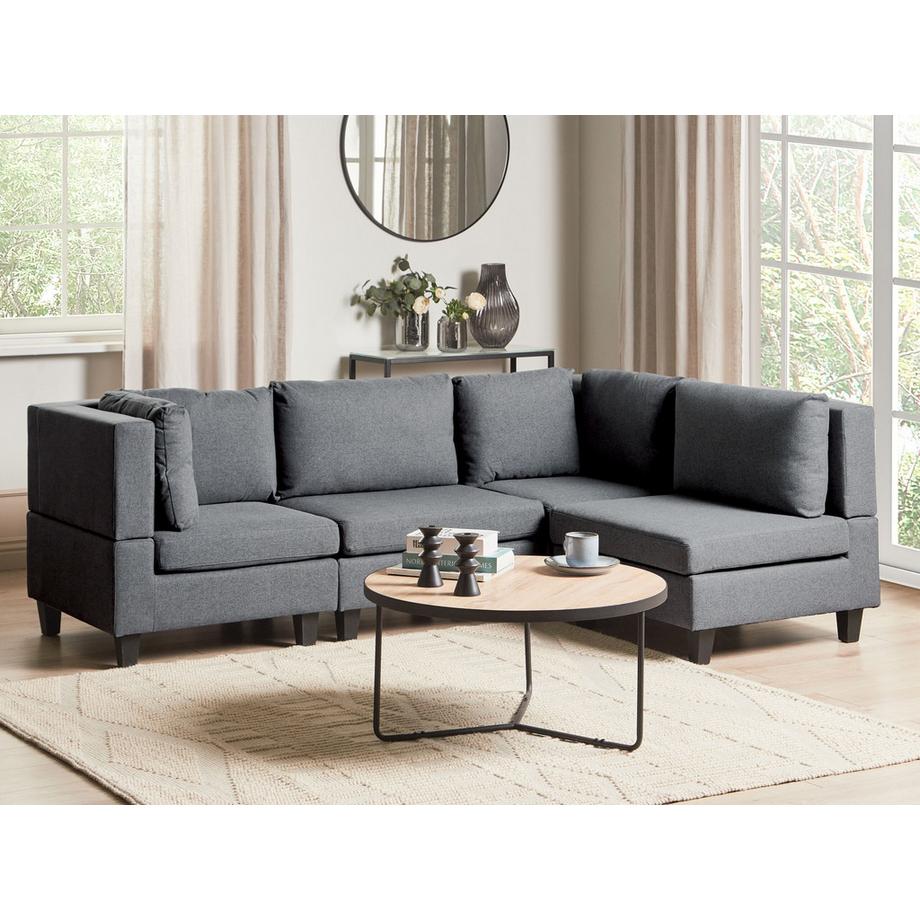 Beliani Canapé d'angle en Tissu  UNSTAD  