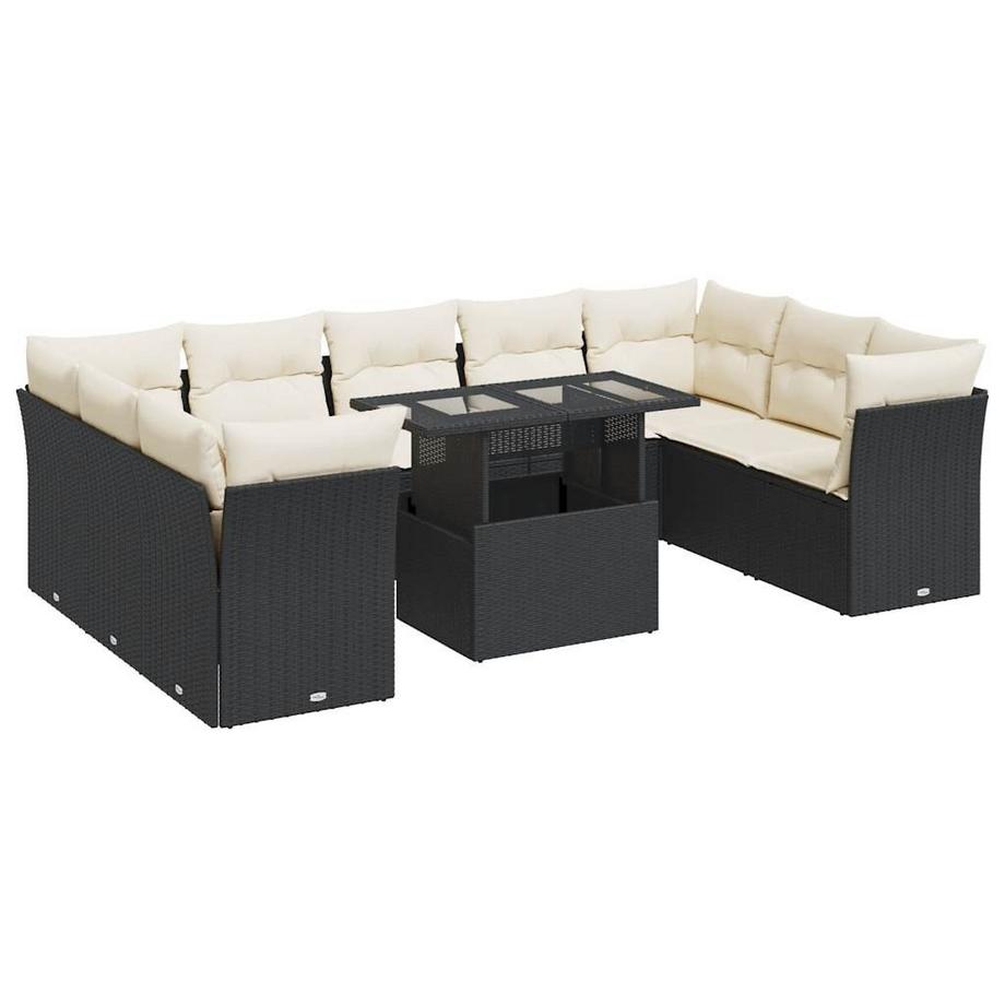 set di divani da giardino Polirattan