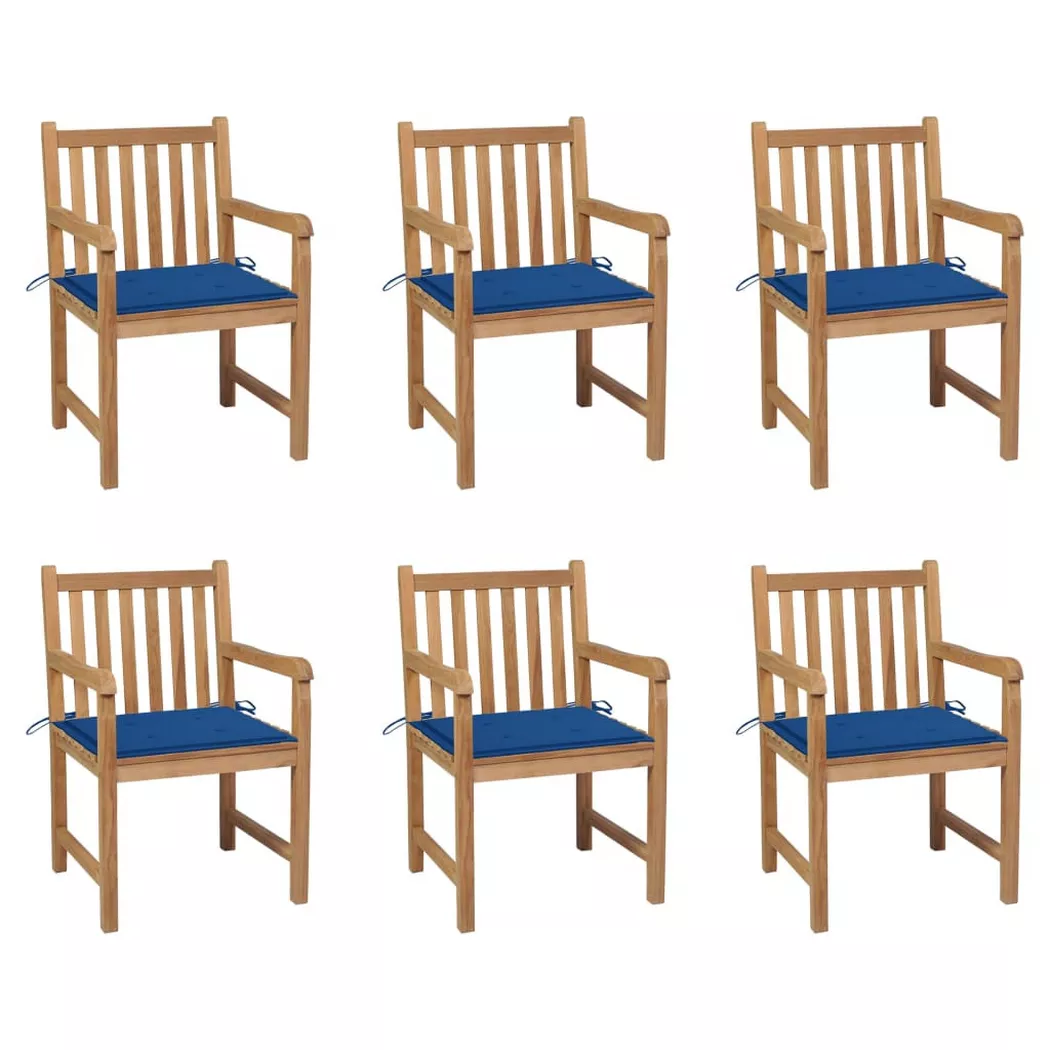VidaXL - Gartenstuhl holz, One Size, Blau