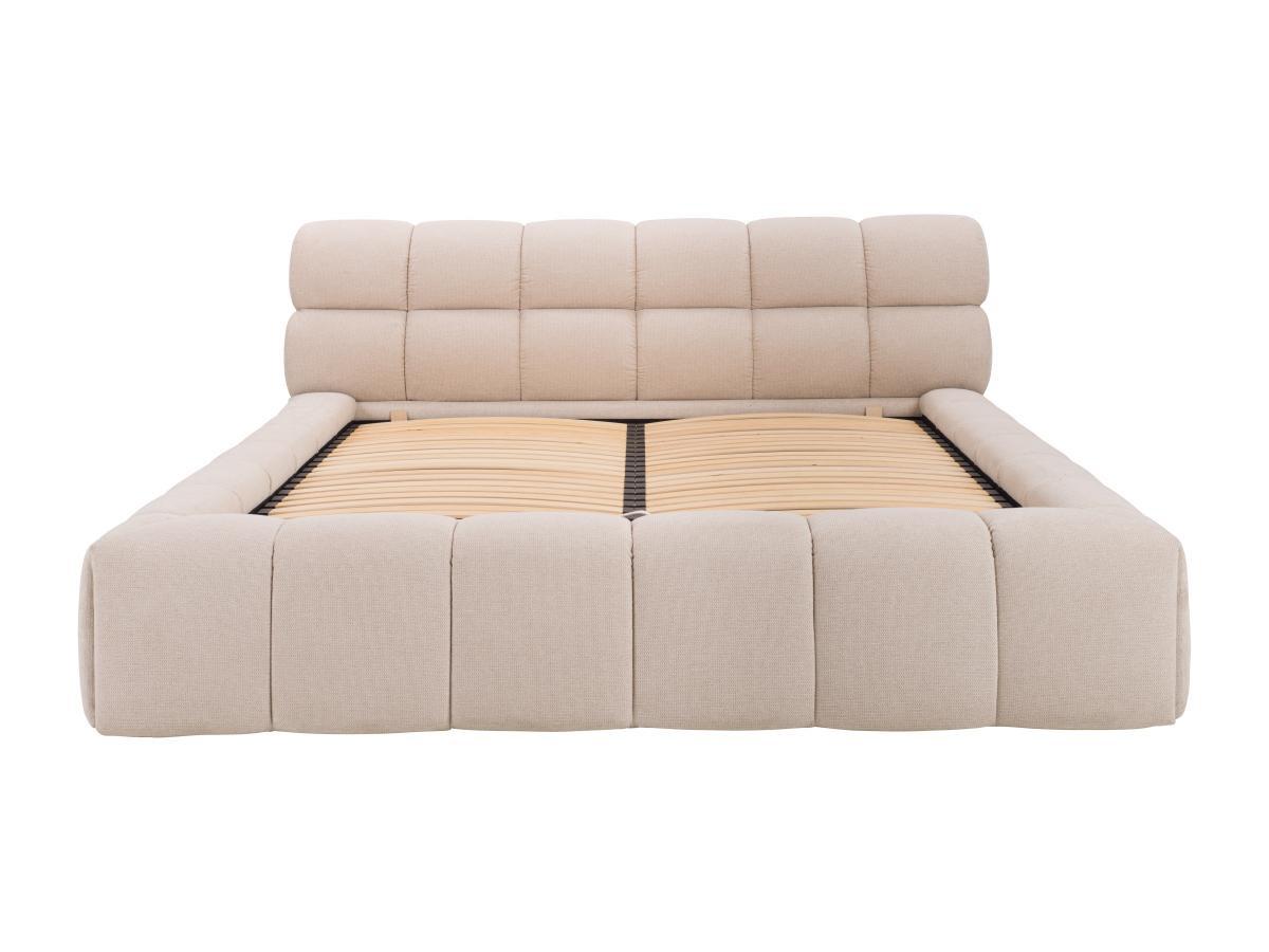 PASCAL MORABITO Lit coffre 180 x 200 cm - Tissu - Beige + Matelas - FORVIK II de Pascal Morabito  