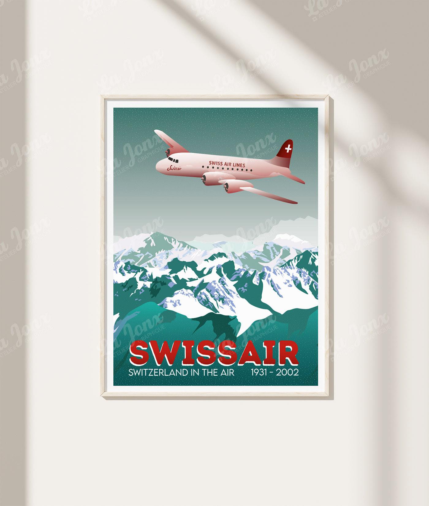 La-Jonx Poster Swissair - Switzerland in the air  