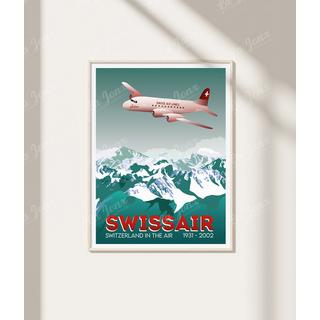 La-Jonx Poster Swissair - Switzerland in the air  