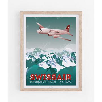 Poster Swissair - Switzerland in the air