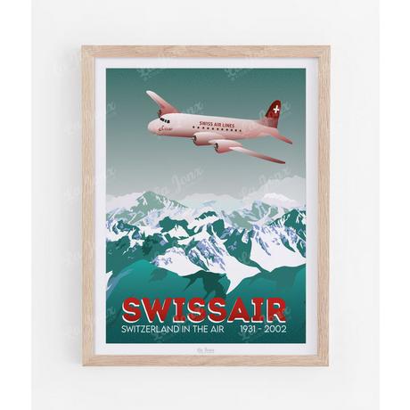 La-Jonx Poster Swissair - Switzerland in the air  
