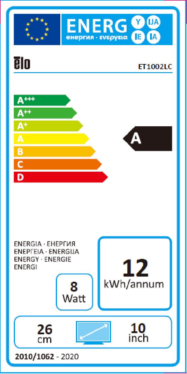 Elo Touch Solutions  Elo Touch Solutions 1002L 25,6 cm (10.1") LCD 315 cd/m² HD Noir Écran tactile 