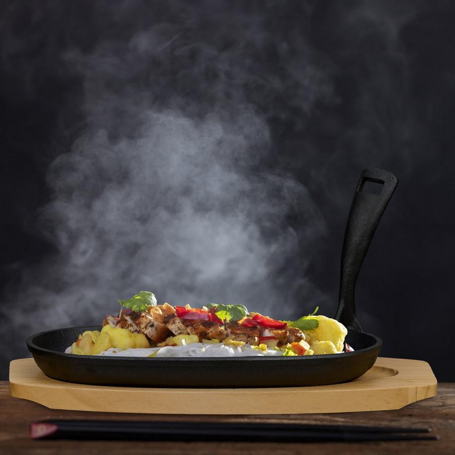 B2X Plat de service avec base en bois, lot de 2  