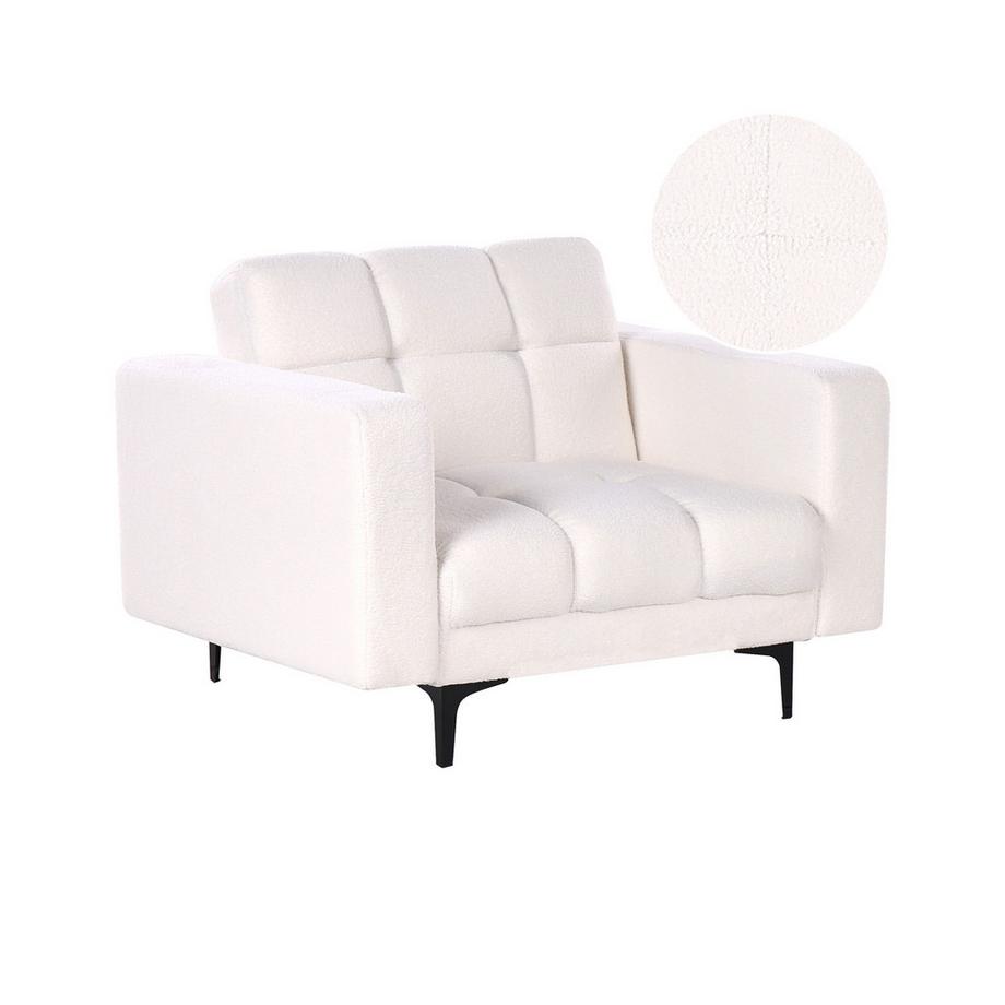 Beliani Fauteuil en Bouclé Minimaliste ALNES  