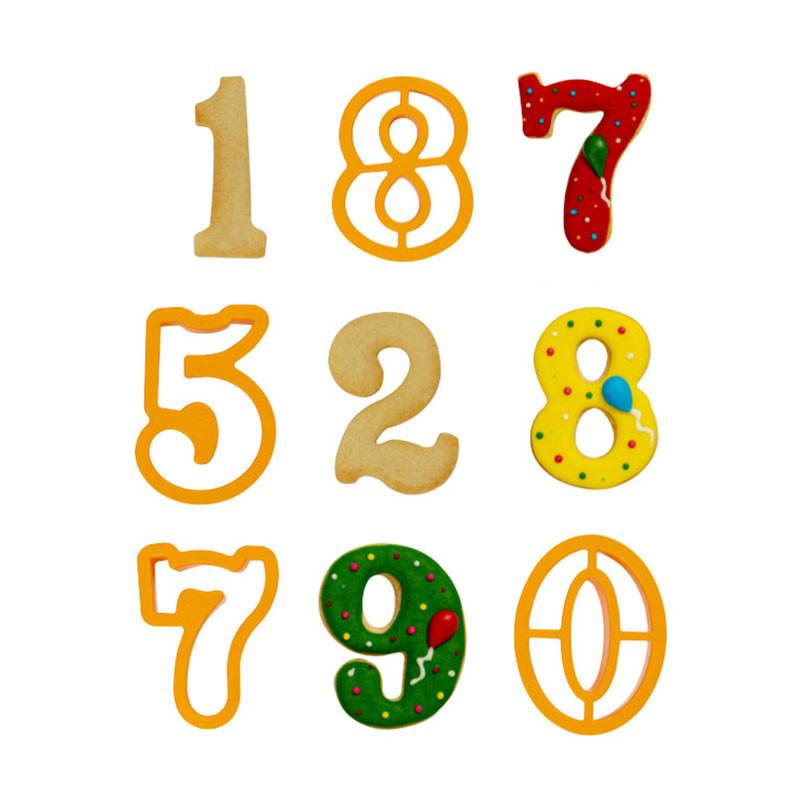 Decora Ausstecher Set Zahlen Gross 9 Stück  