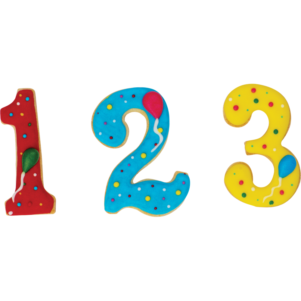 Decora Set di tagliabiscotti Numeri grandi 9 pezzi  