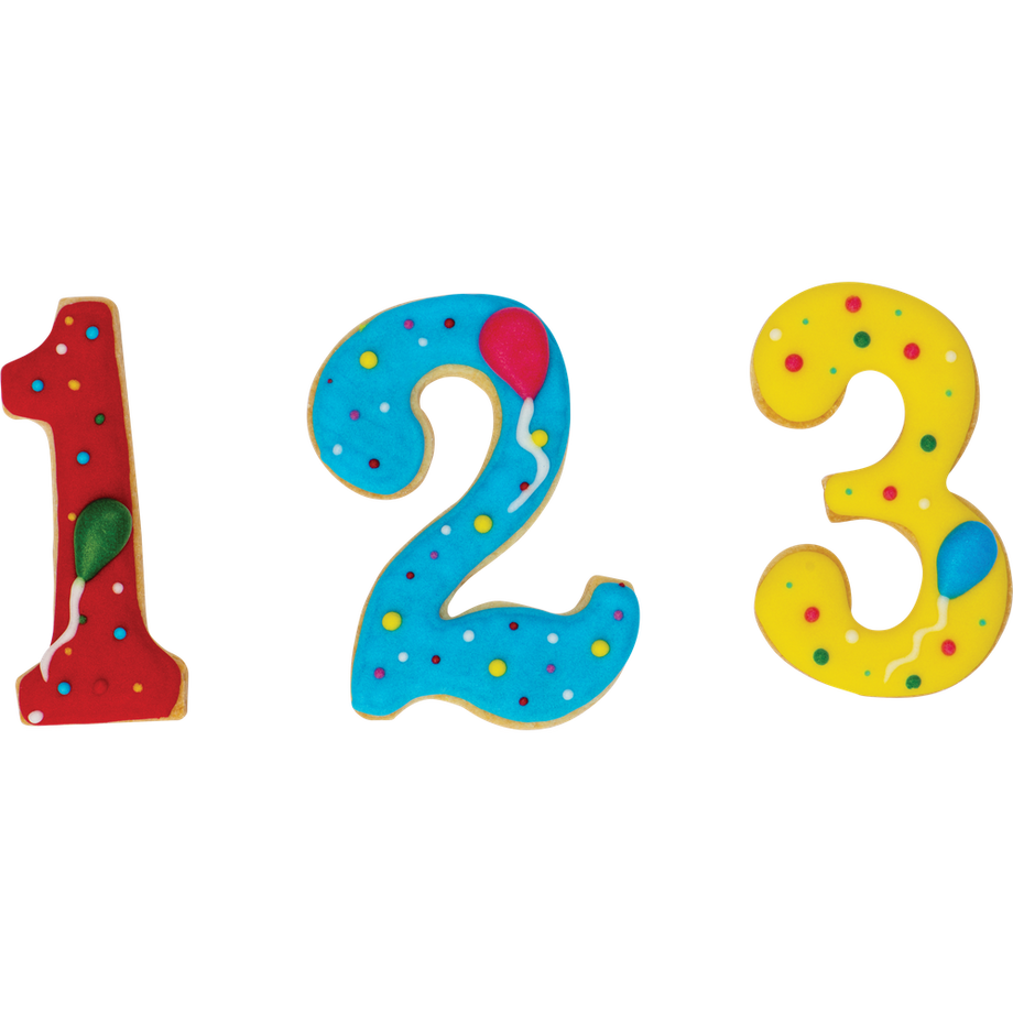 Decora Ausstecher Set Zahlen Gross 9 Stück  