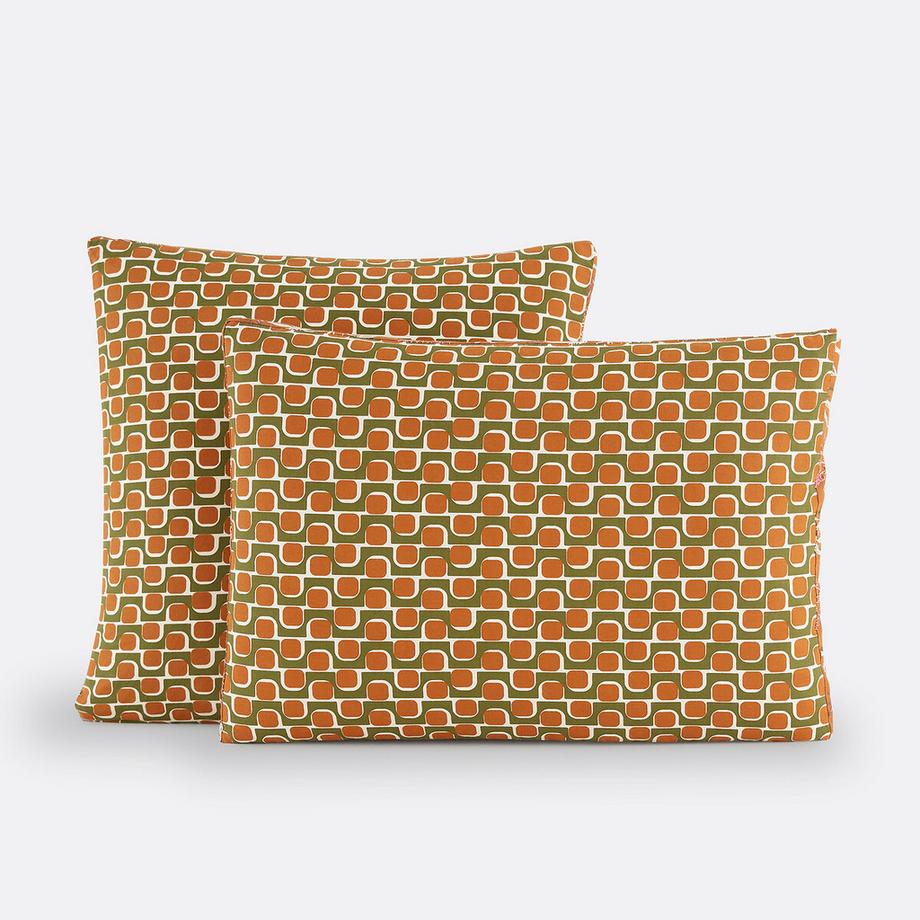 Taie d'oreiller en coton lavé