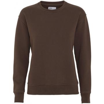 Pull col rond femme  Classic Organic coffee brown
