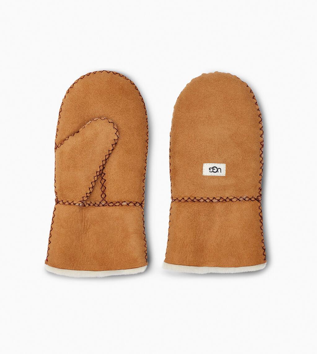 UGG  SHEEPSKIN MITTEN WITH STITCH KID'S-2-4A 