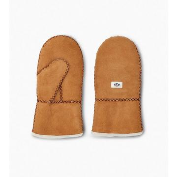 SHEEPSKIN MITTEN WITH STITCH KID'S-2-4A