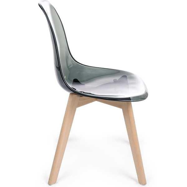 mutoni Chaise de salle à manger Easy couleur fumée  