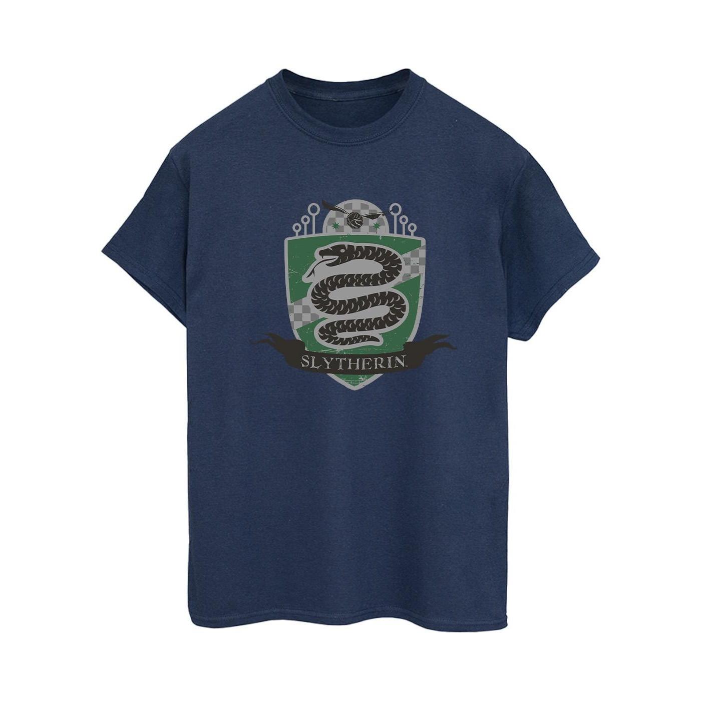 Image of Slytherin Chest Badge Tshirt Damen Marine L