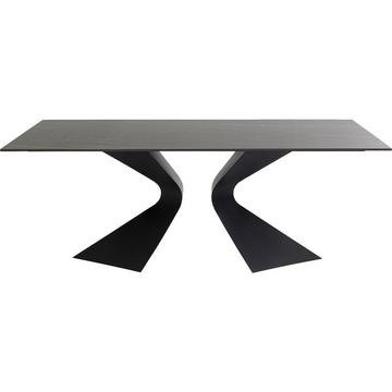 Table Gloria Outdoor céramique noire 180x90