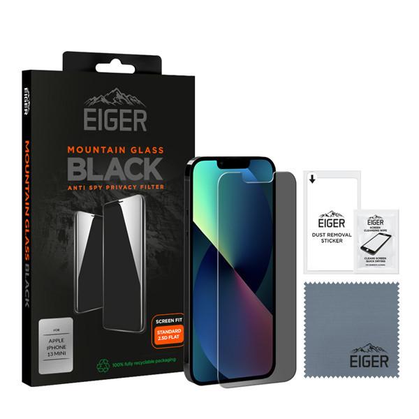 Image of Eiger iPhone 13 mini Display-Glas Privacy 2.5D Schwarz