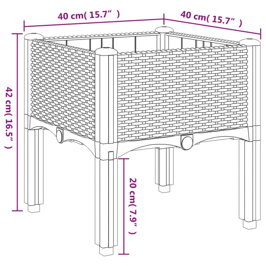 VidaXL fioriera da giardino Polipropilene  