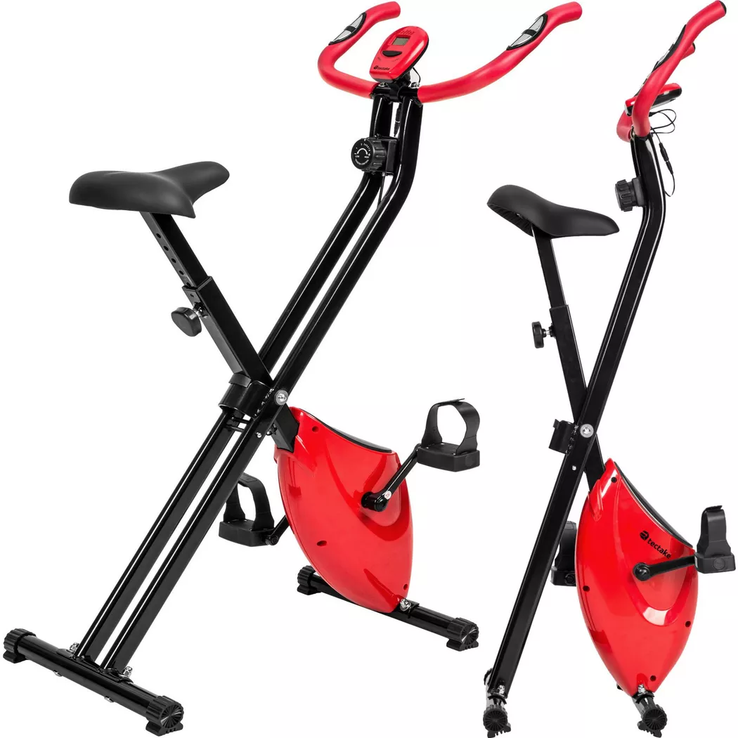 Tectake - Heimtrainer FitX-Bike 113 x 41 81 cm, 113cm, Schwarz