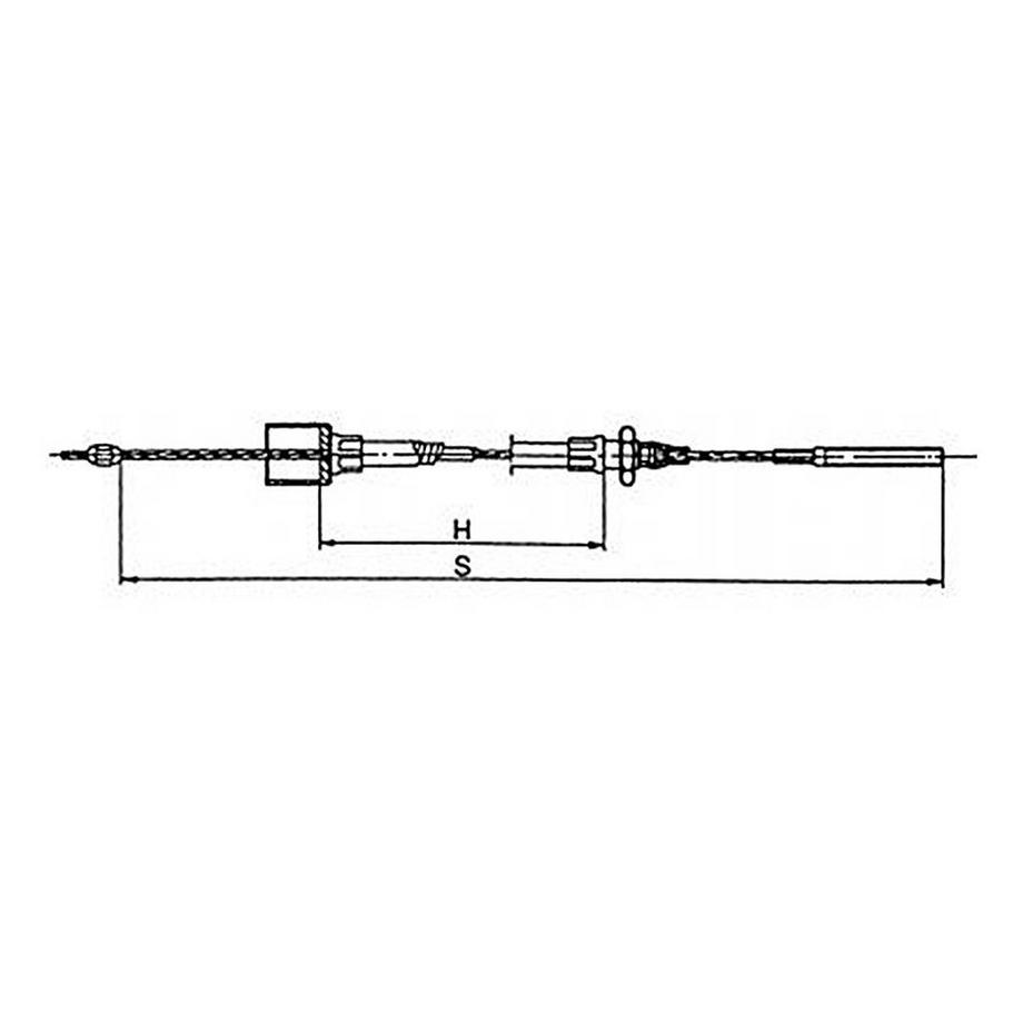 Northix  AL-KO Bremszug 1790/2000 Ø24 mm Gewinde M8/Pressnippel 
