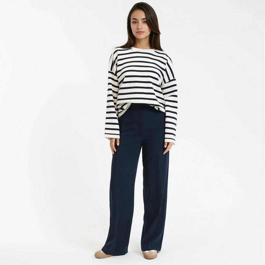 La Redoute Collections Pull Col Rond Rayé  