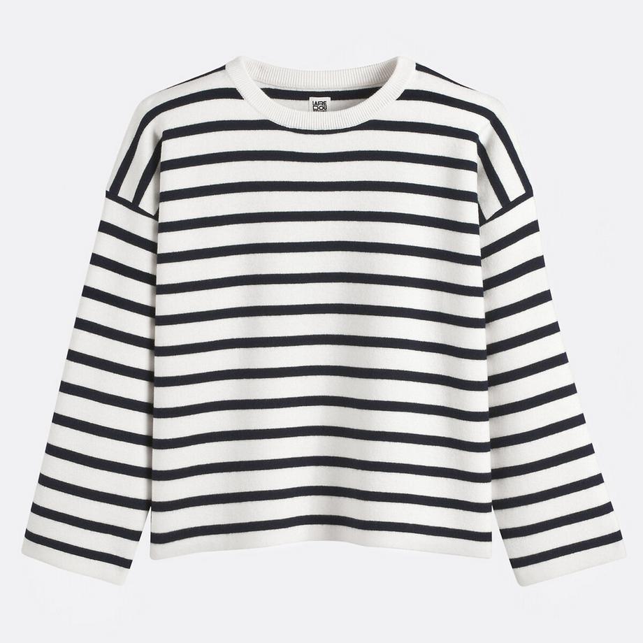 La Redoute Collections Pull Col Rond Rayé  