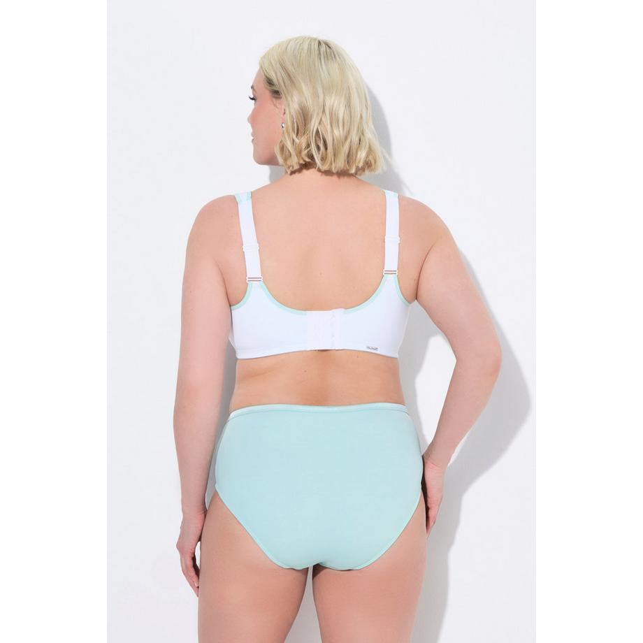 Ulla Popken Reggiseno sportivo senza ferretto microfibra inserto in rete coppa C-D  