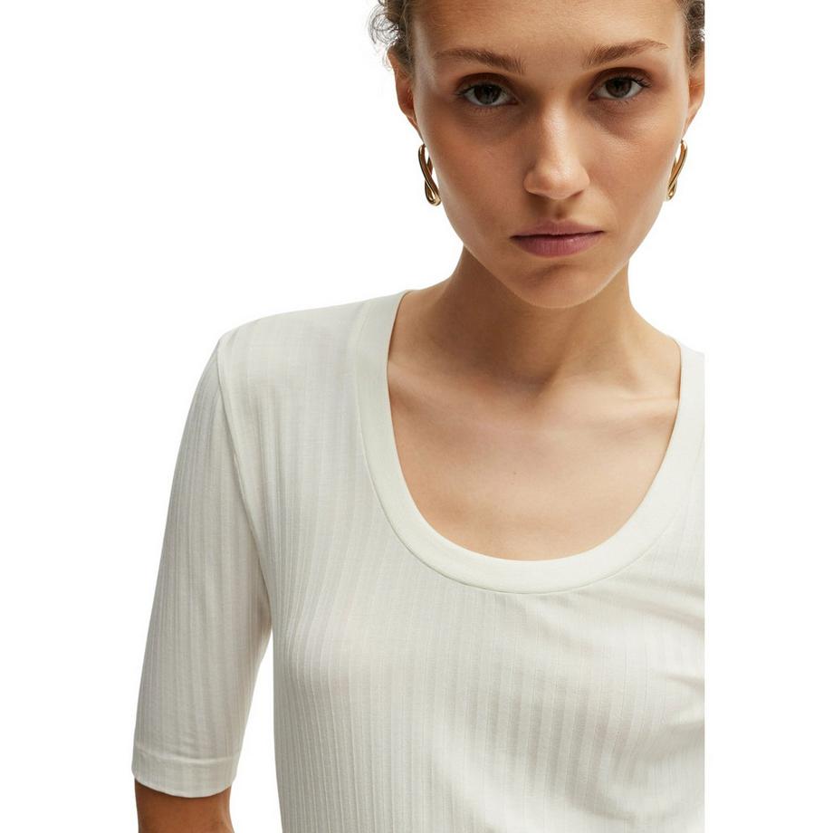 BOSS T-Shirt Effilie Côtelé  