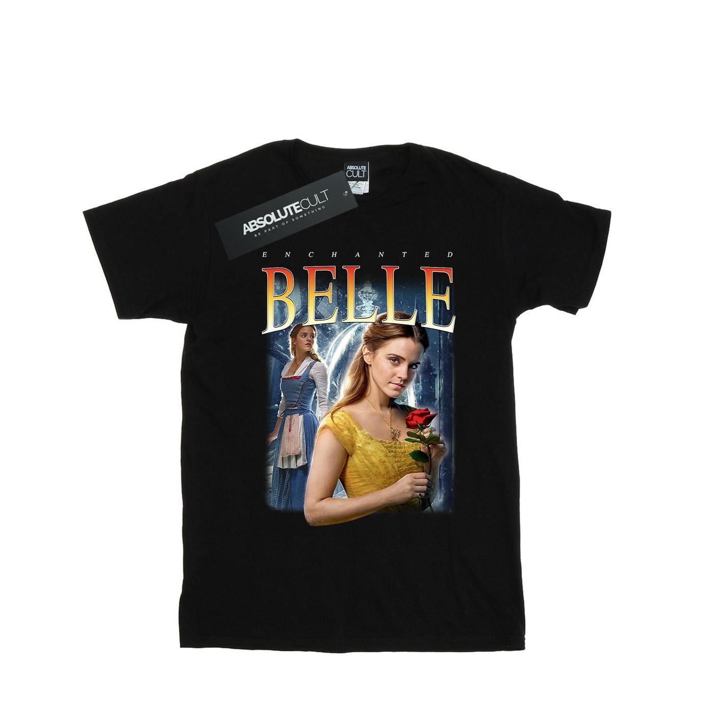 Image of Beauty And The Beast Belle Montage Tshirt Jungen Schwarz 152-158