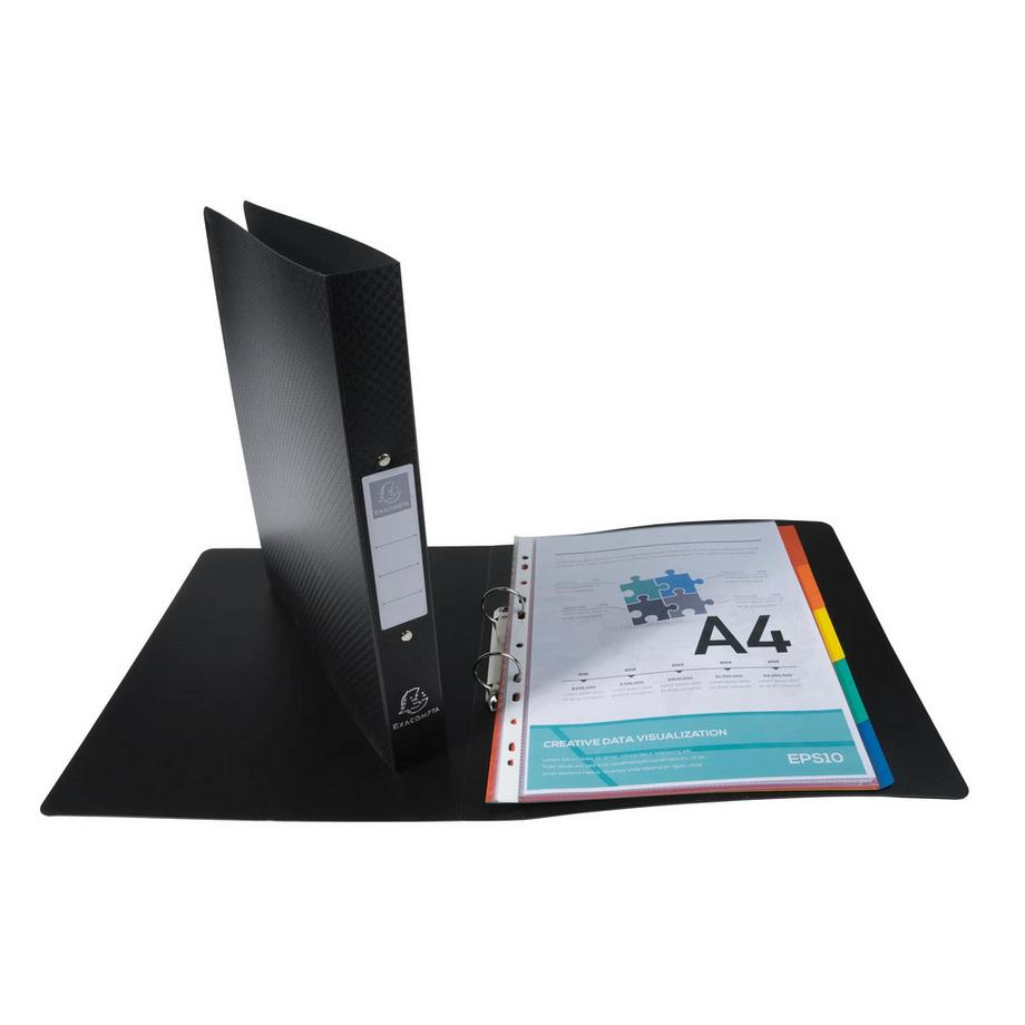 Exacompta Classeur 2 anneaux 30mm polypropylène OPAK rigide 10/10e - A4 Maxi. - x 10  