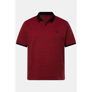 JP1880  Maglia polo in piqué a righe con mezze maniche chilli red 