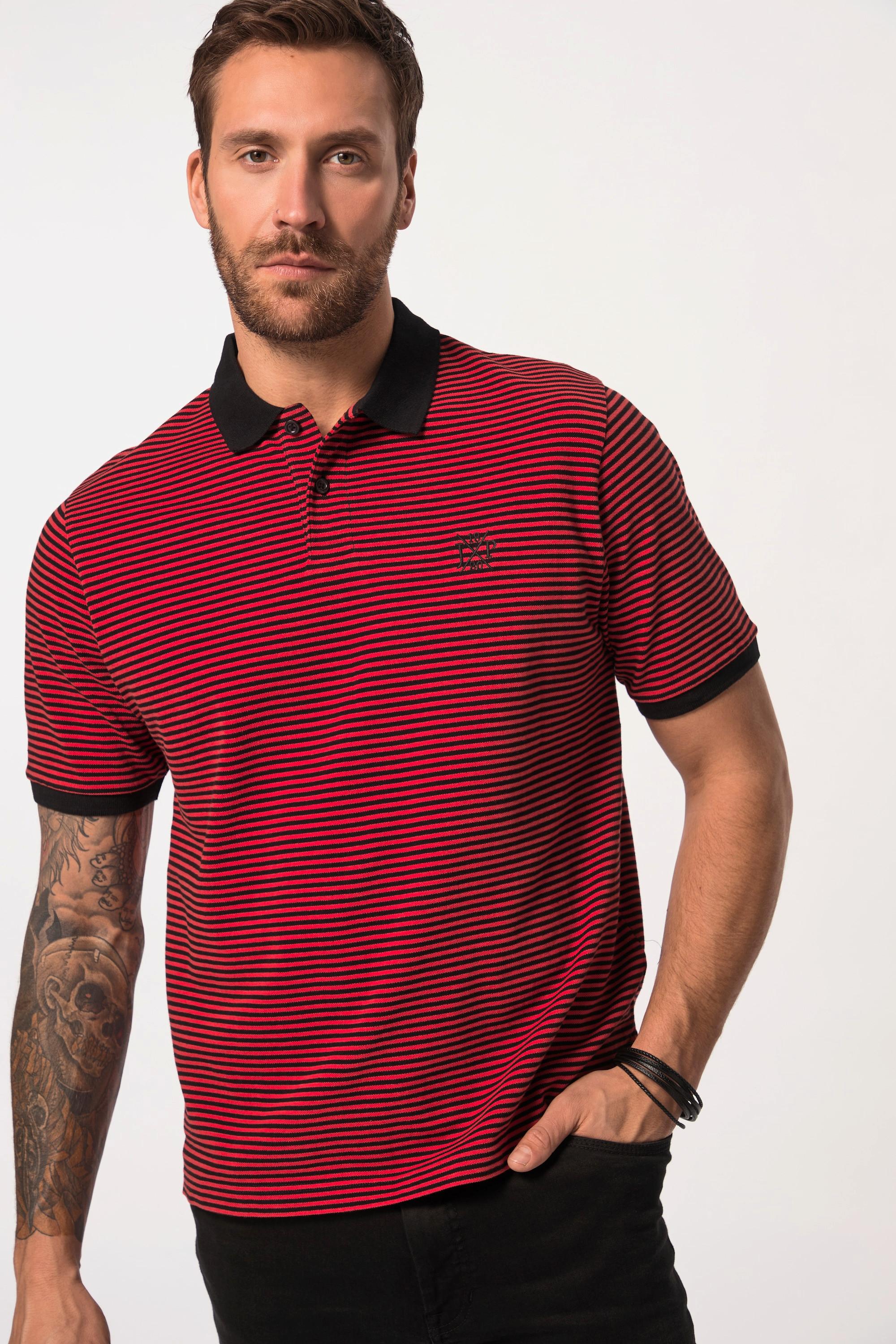 JP1880  Poloshirt, Halbarm, Piqué, Ringel 