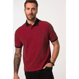 JP1880  Maglia polo in piqué a righe con mezze maniche chilli red 