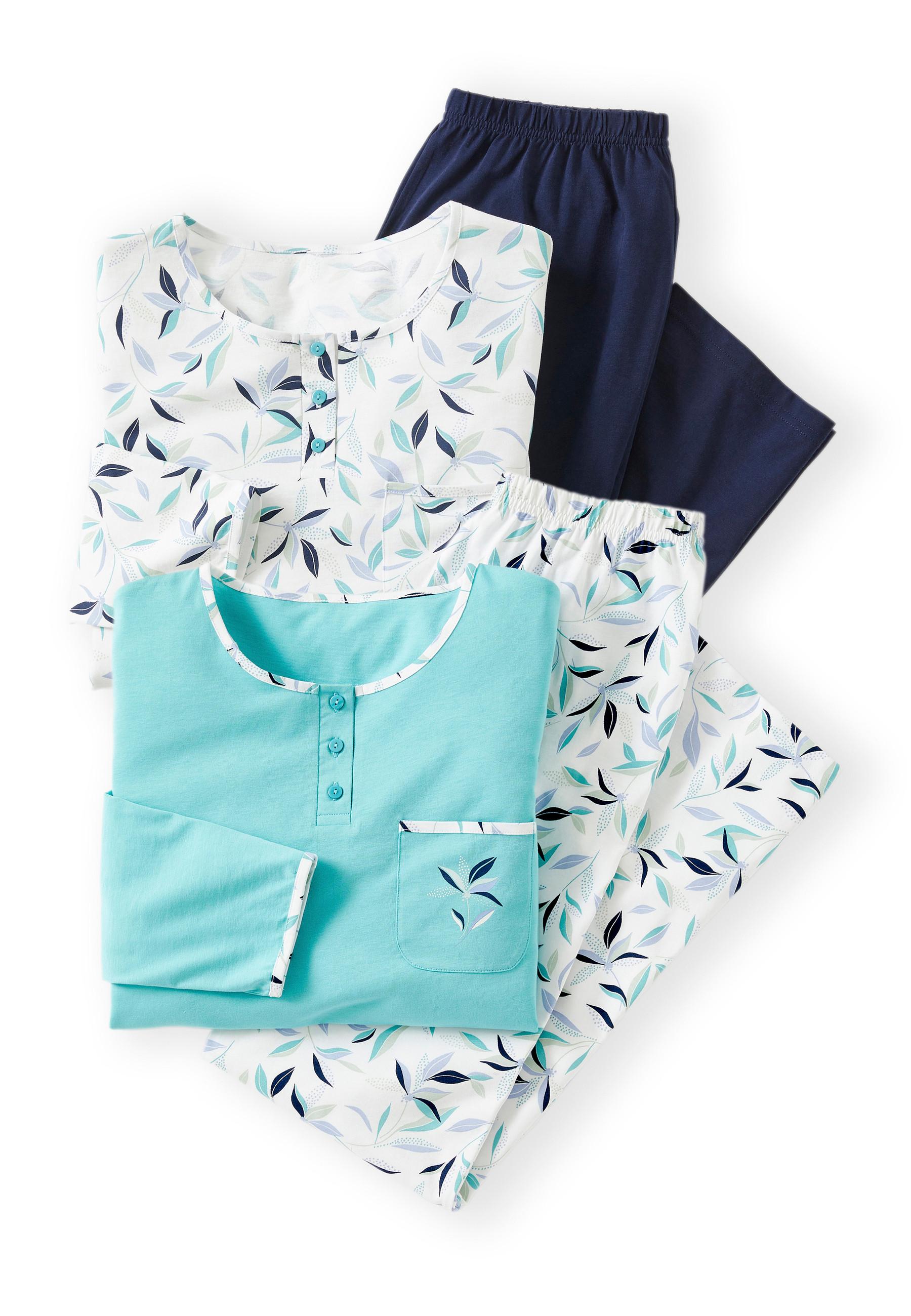 Image of 2er-pack Jersey-pyjamas Aus Reiner Gekämmter Baumwolle. Unisex Blau 34/36