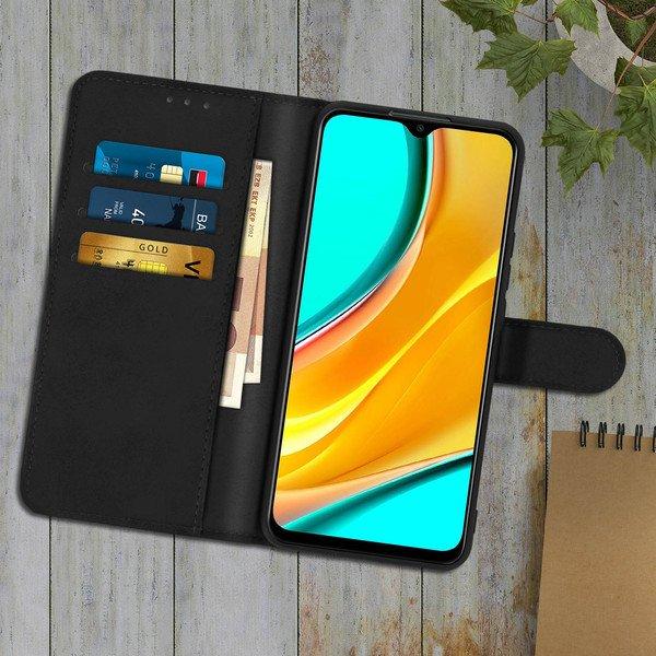 Avizar  Book Cover Xiaomi Redmi 9 Schwarz 