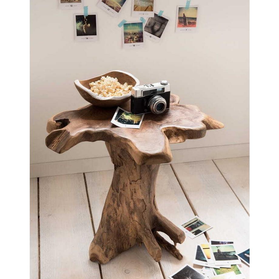 Table d'appoint racine pièce unique