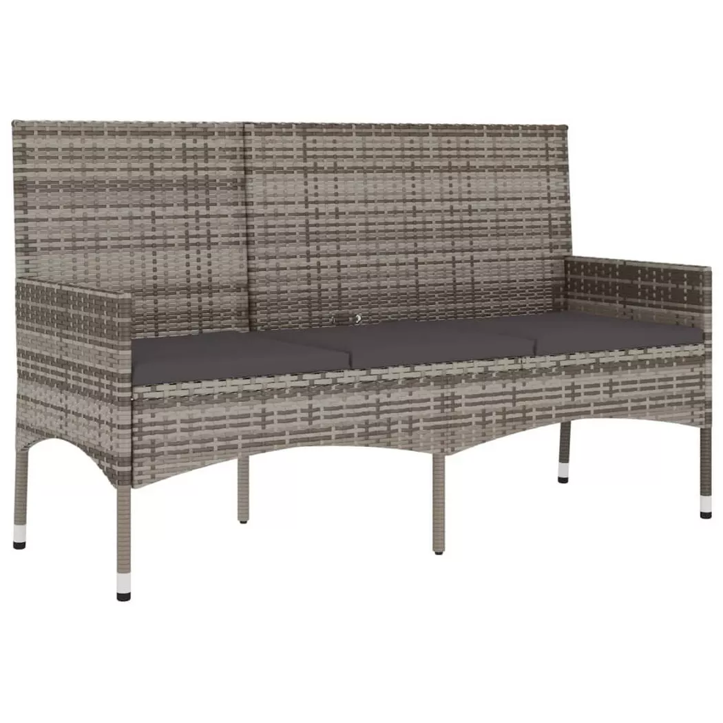 VidaXL - Gartenbank poly-rattan, One Size, Grau